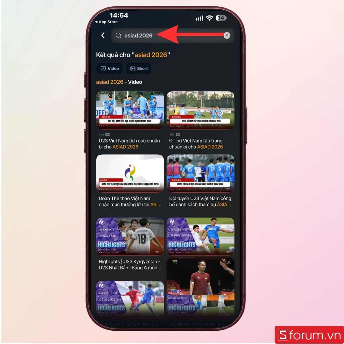 Hoặc nhập từ khóa ASIAD 2026 trong ô tìm kiếm