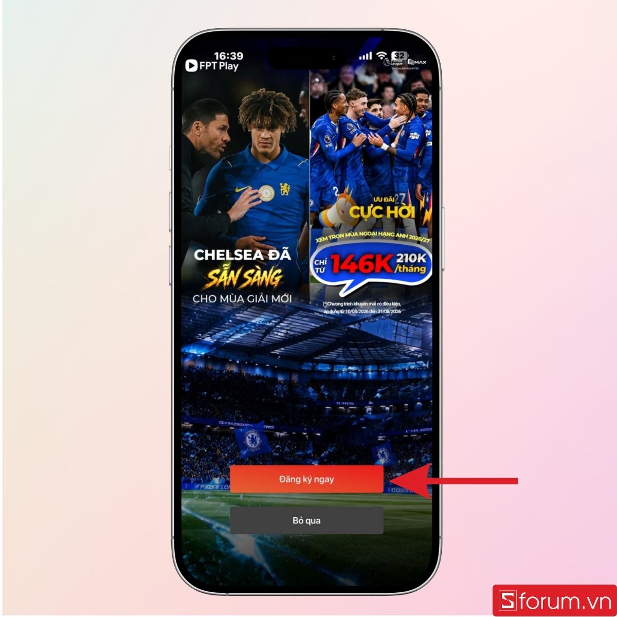 Đăng nhập tài khoản vào FPT play