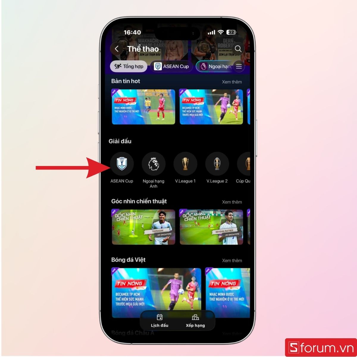 Chọn giải đấu ASIAN Cup
