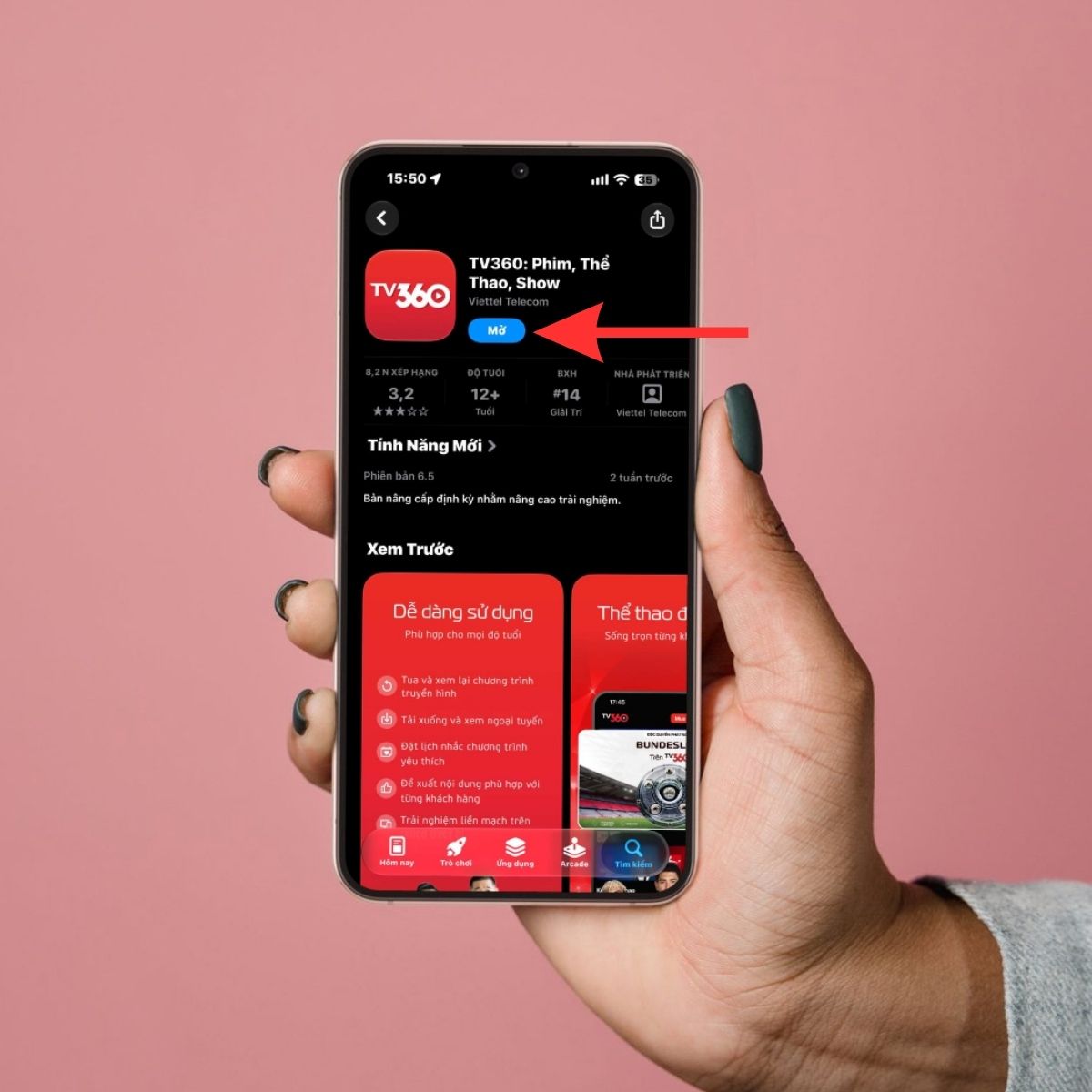 Cài đặt ứng dụng TV360 
