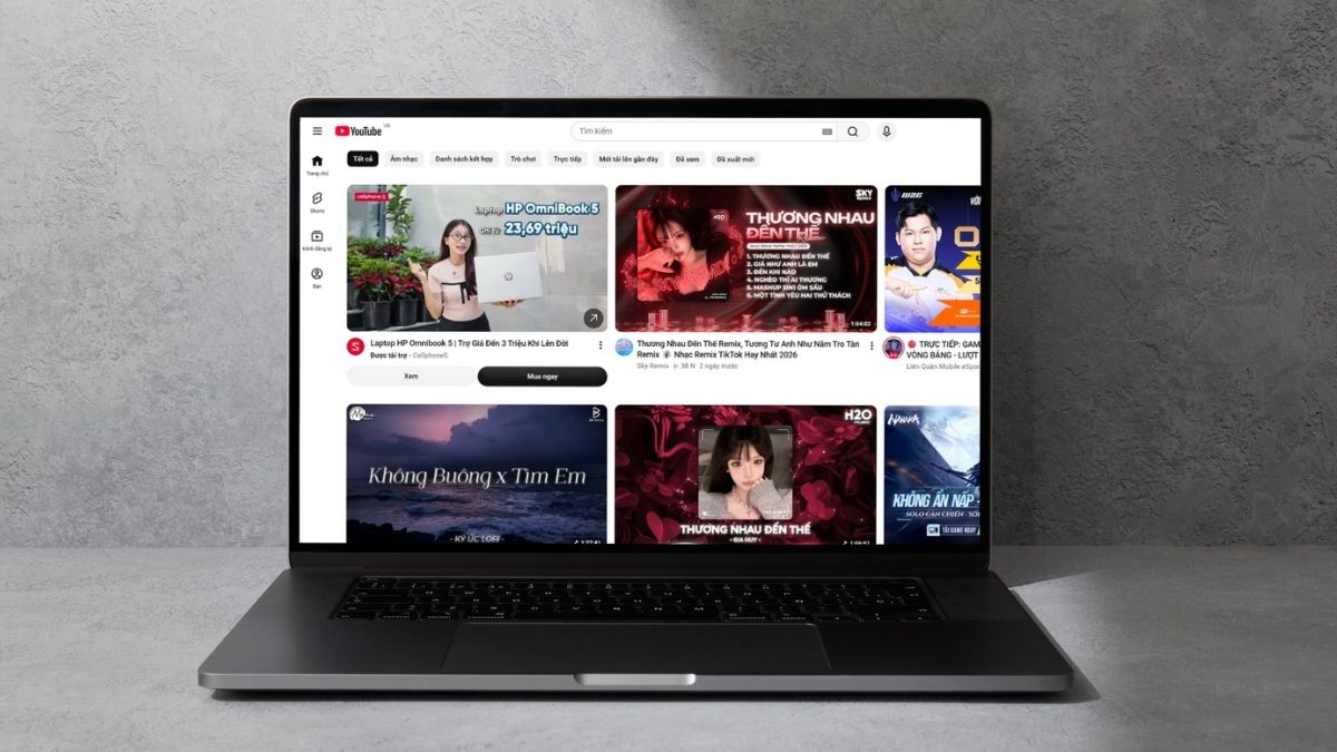 Truy cập vào kênh YouTube