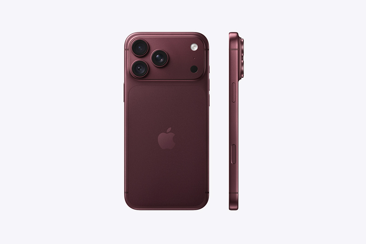 Phiên bản màu burgundy của iPhone 18 Pro Max với thiết kế camera cải tiến