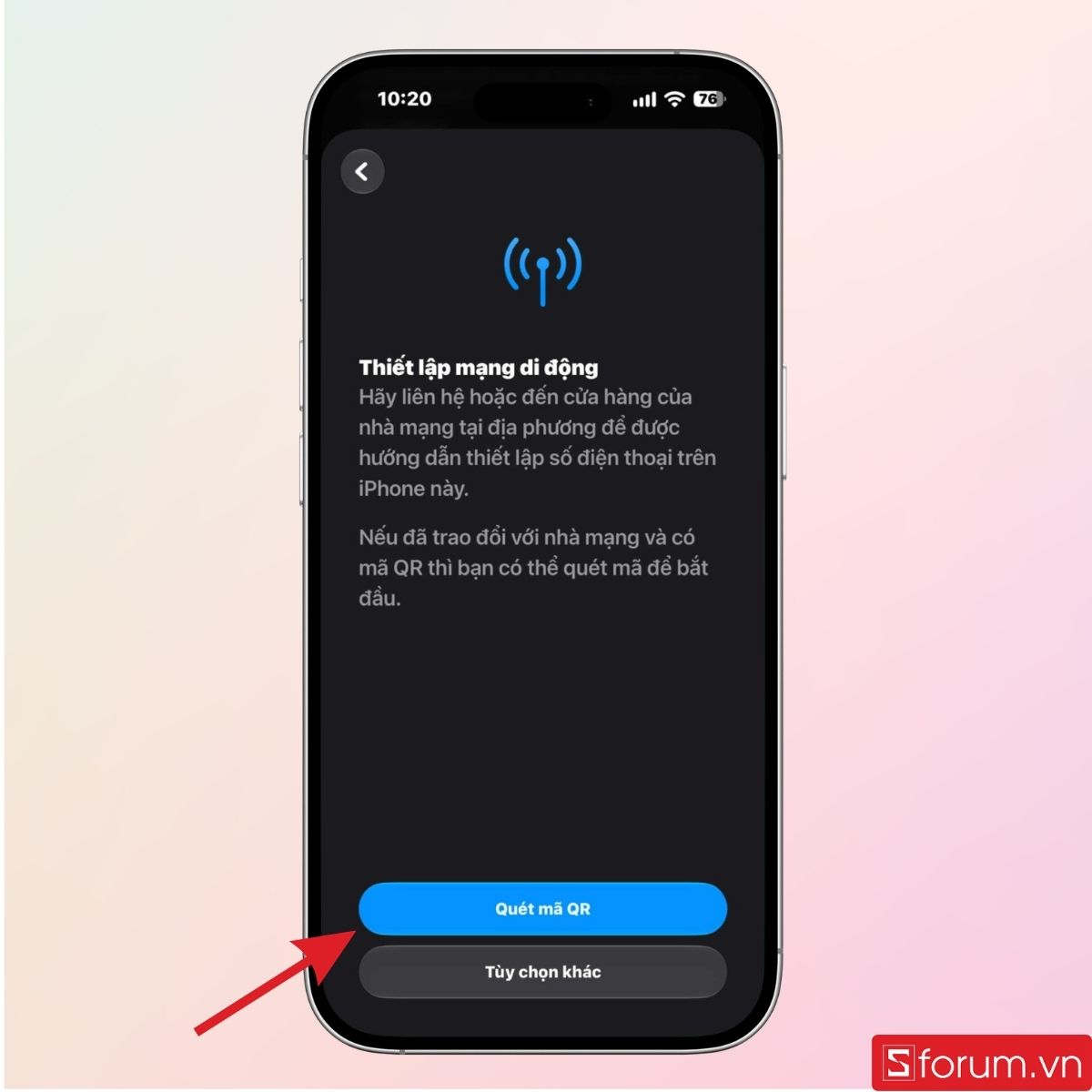 Xác nhận thêm eSIM