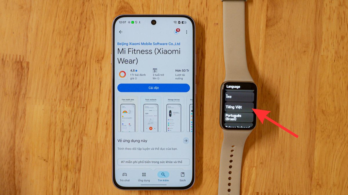 Khởi động và chọn ngôn ngữ phù hợp trên Xiaomi Band 10 Pro