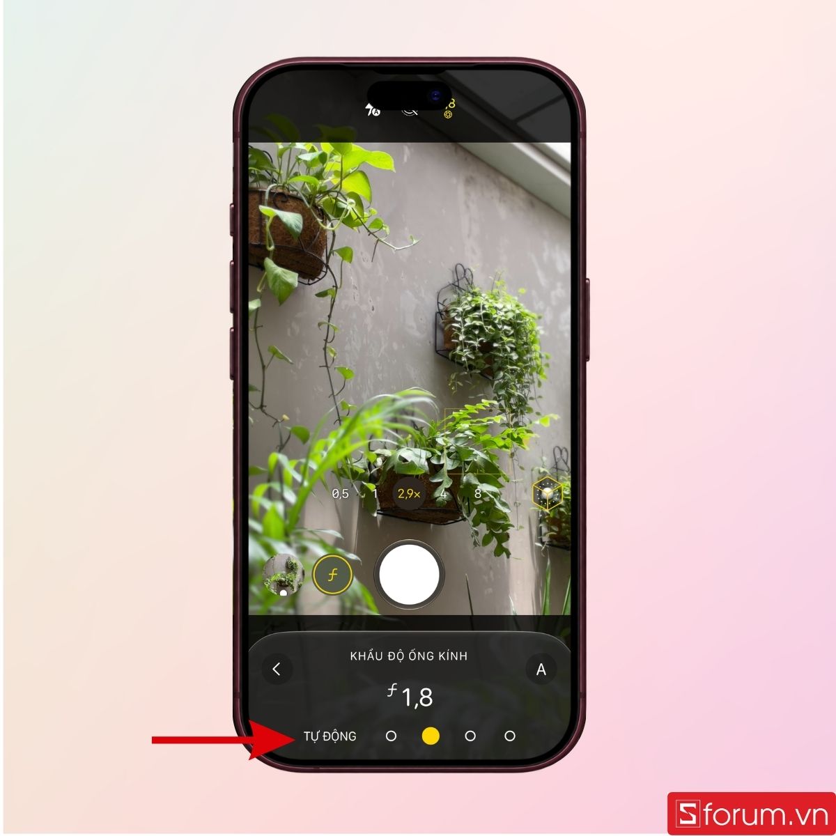 Chọn một khẩu độ phù hợp