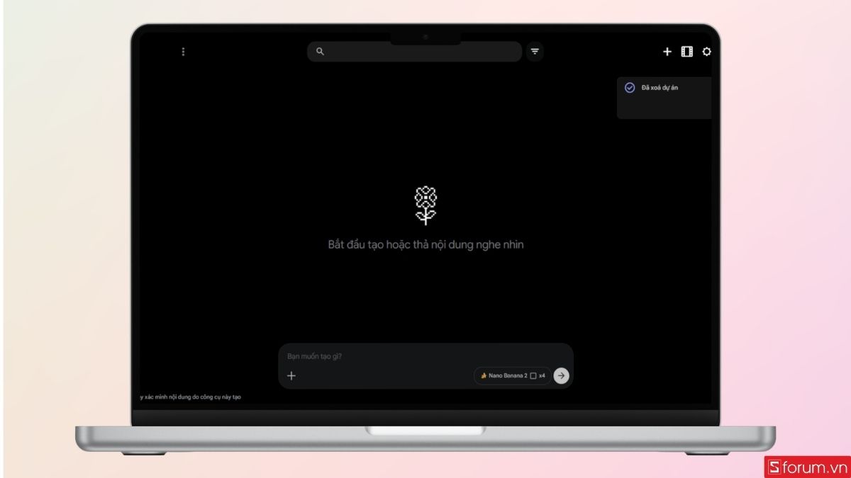 Giao diện chính của nền tảng 