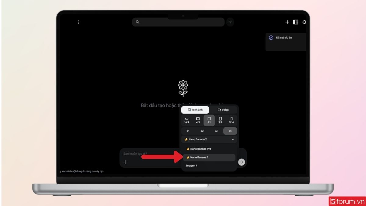 Chọn Nano Banana 2