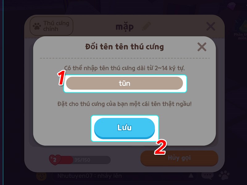 Nhấn lưu để hoàn tất