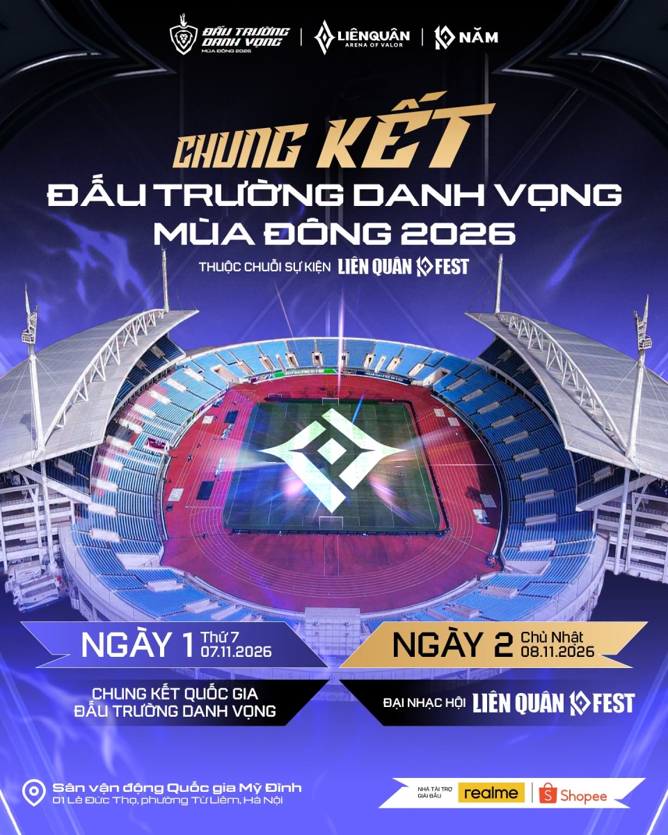 Chung kết ĐTDV mùa Đông 2026 sẽ diễn ra tại SVĐ Mỹ Đình