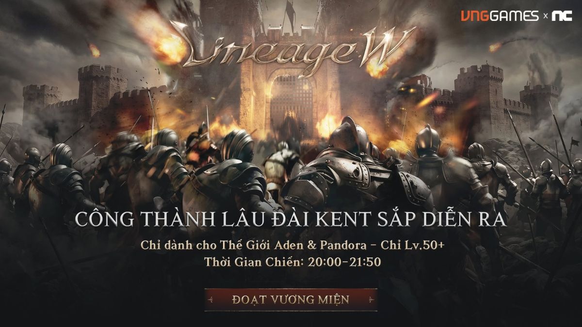 Con đường chinh phạt thành Kent của game thủ Lineage W sẽ sôi động vượt bậc với nền kinh tế Adena