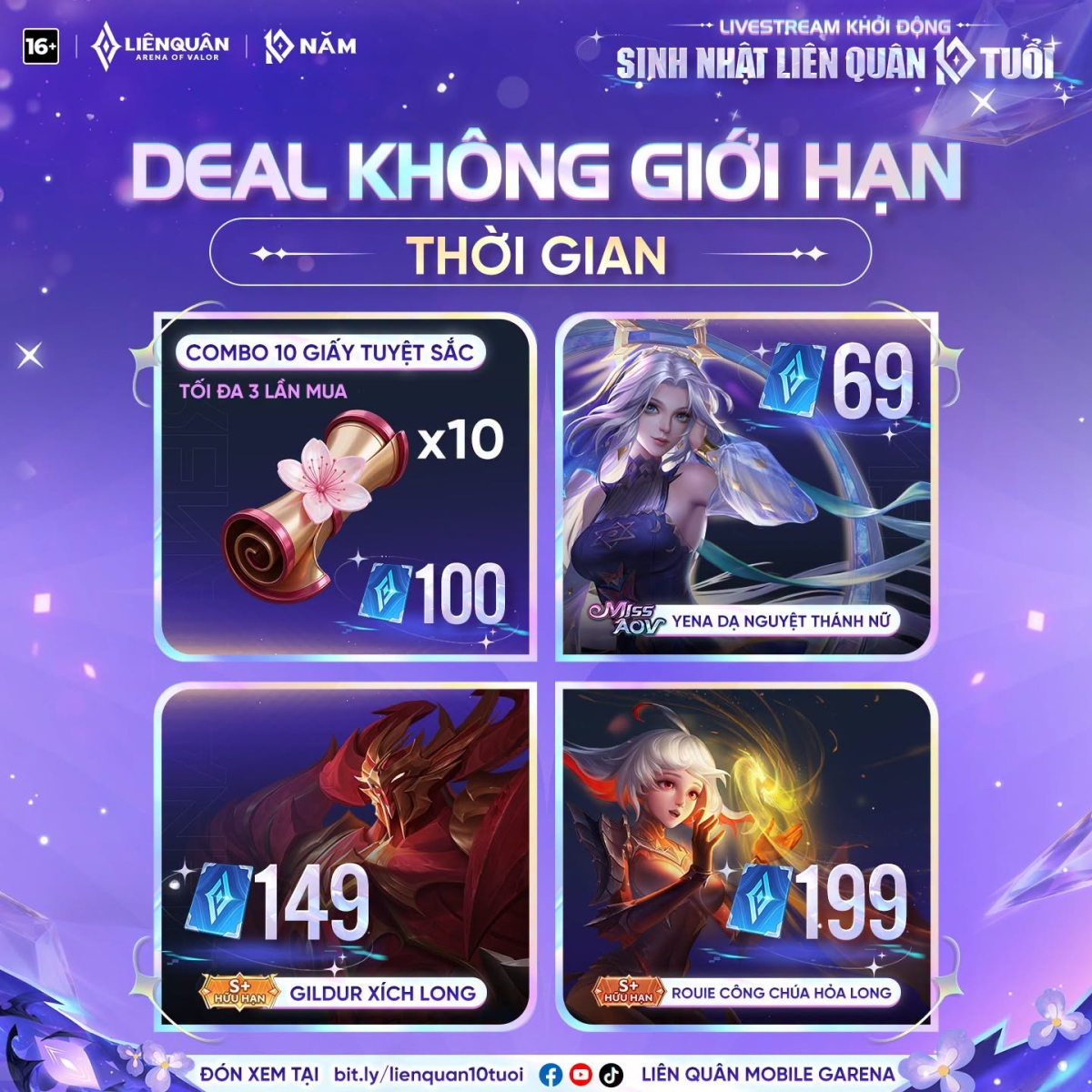 4 deal không giới hạn thời gian