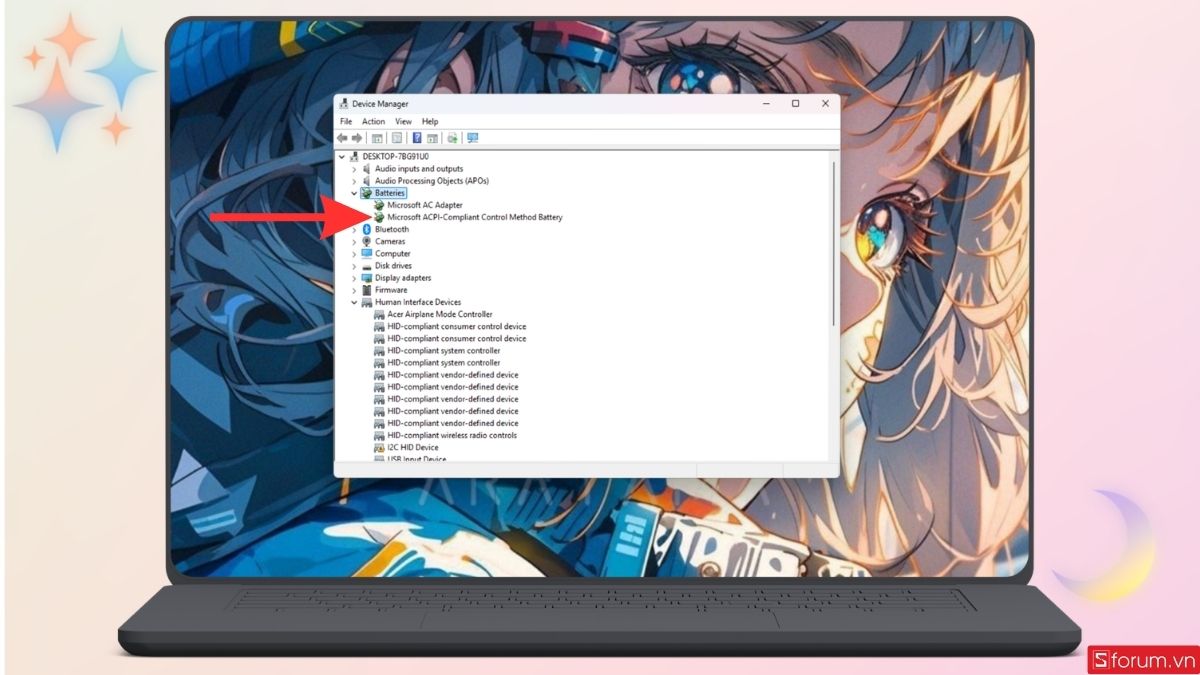 Nhấn đúp chuột vào Microsoft ACPI-Compliant Control Method Battery