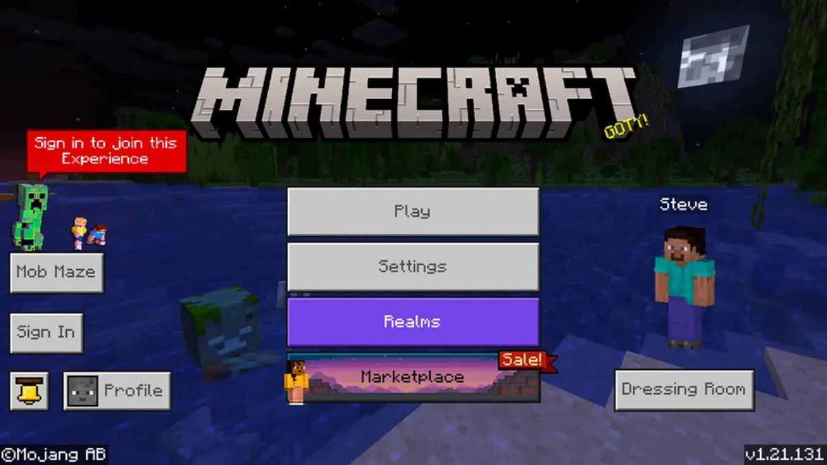 Cách bước để tải Minecraft patch 1.21.131