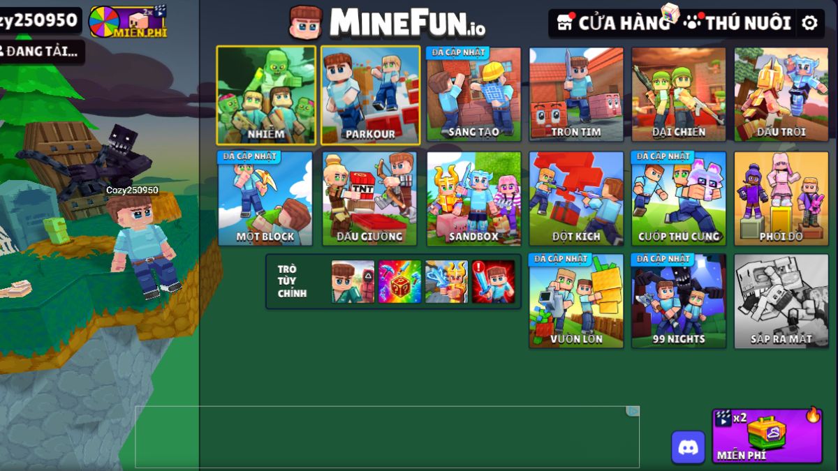 Cách chơi Minefun trên trình duyệt cùng bạn bè