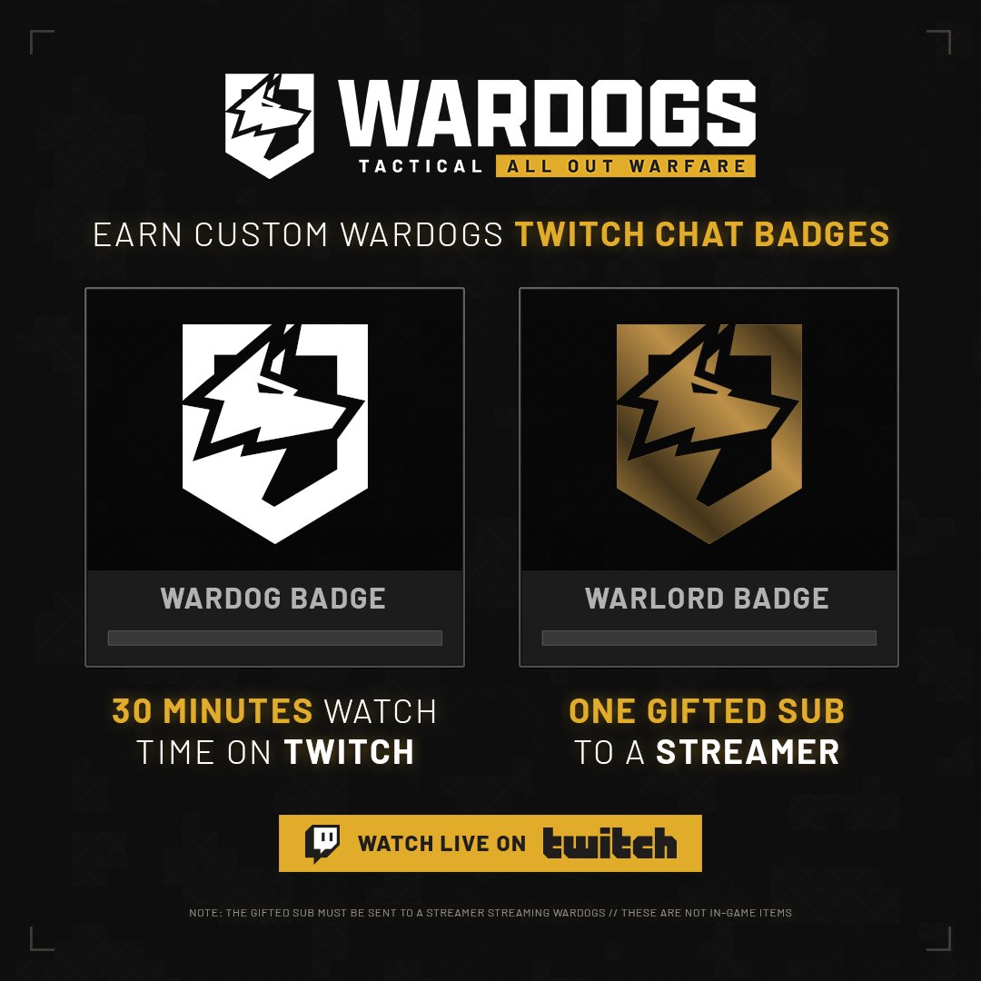 Hai phần thưởng bạn có thể nhận tại Twitch Drops WARDOGS Season 01