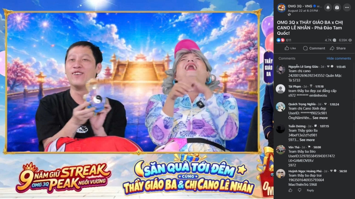 Cộng đồng OMG 3Q - VNG hào hứng tương tác với hai khách mời