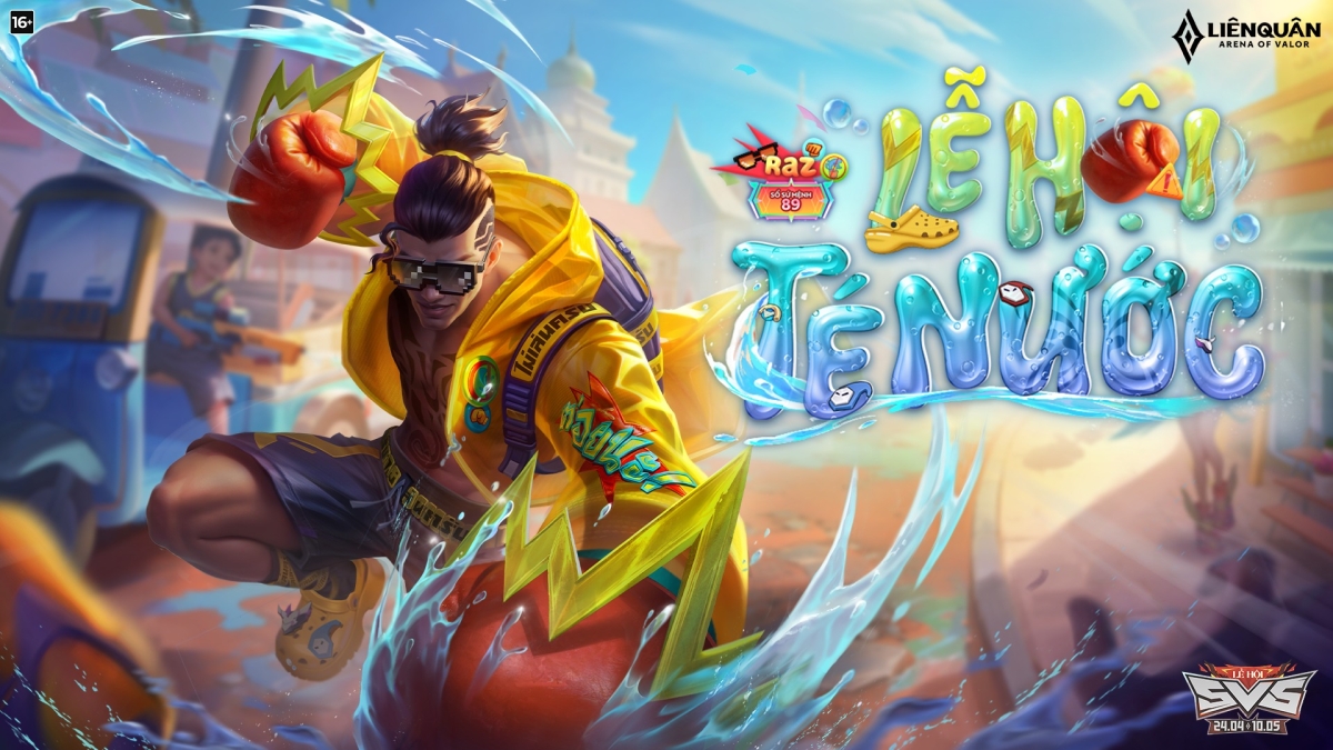 Free skin Raz Lễ Hội Té Nước  khi đặt trước sổ