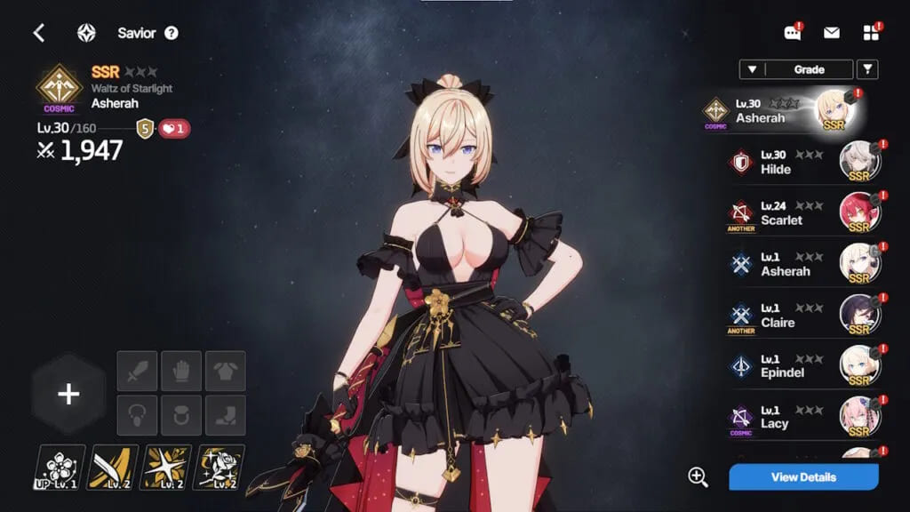 Asherah Waltz of Starlight hiện đang là nhân vật mạnh toàn diện