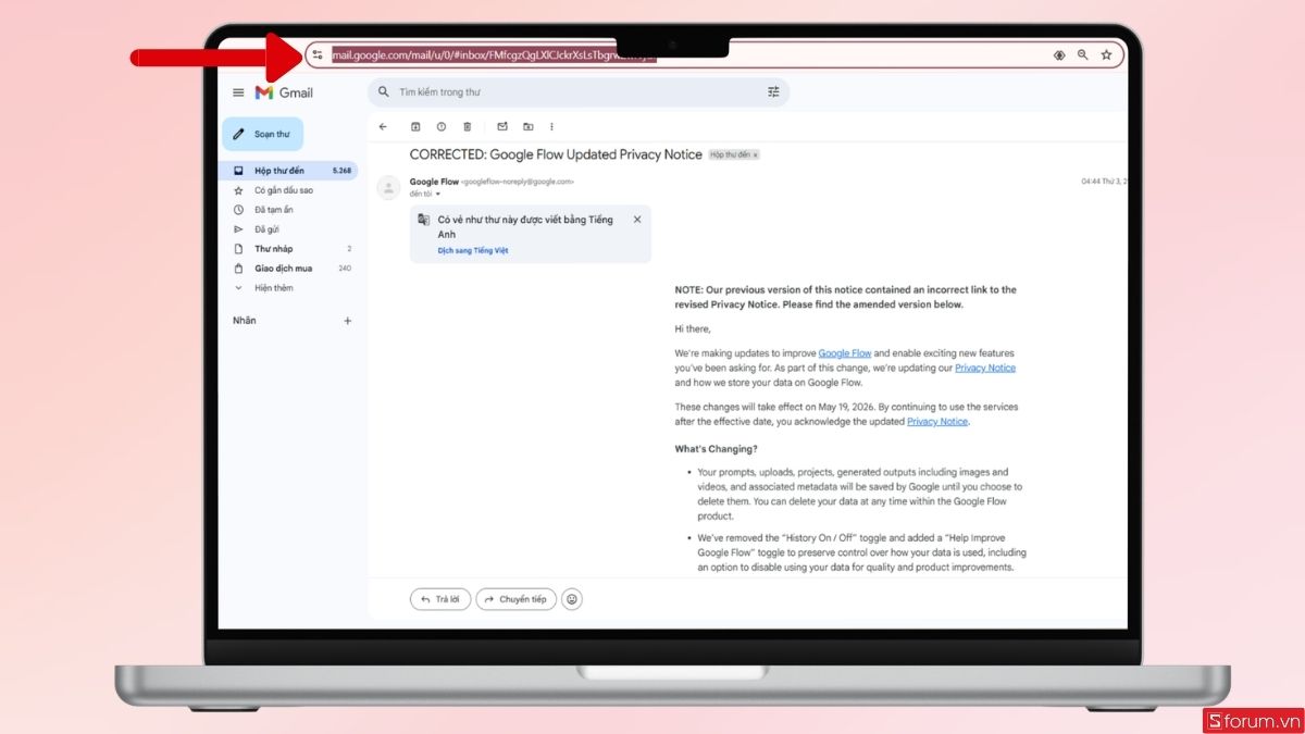 Copy một link truy cập bất kỳ bạn muốn kiểm tra