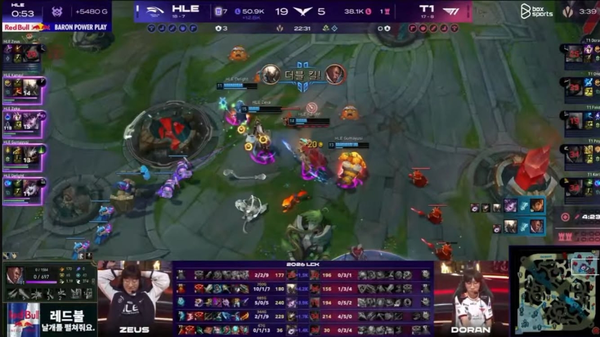 T1 gãy chưa tới phút 25 ở game 2 và dừng ở vị trí số 3