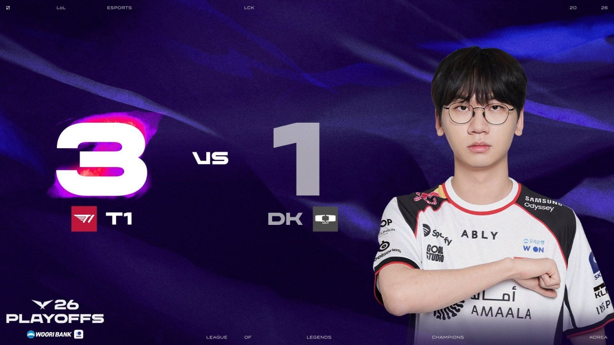 T1 hạ DK 3-1, tiến vào Chung kết nhánh thua LCK PLAYOFFS 2026