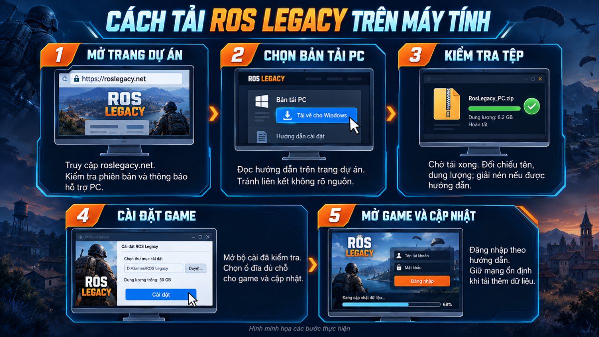 Cách tải Rules of Survival ROS Legacy trên máy tính