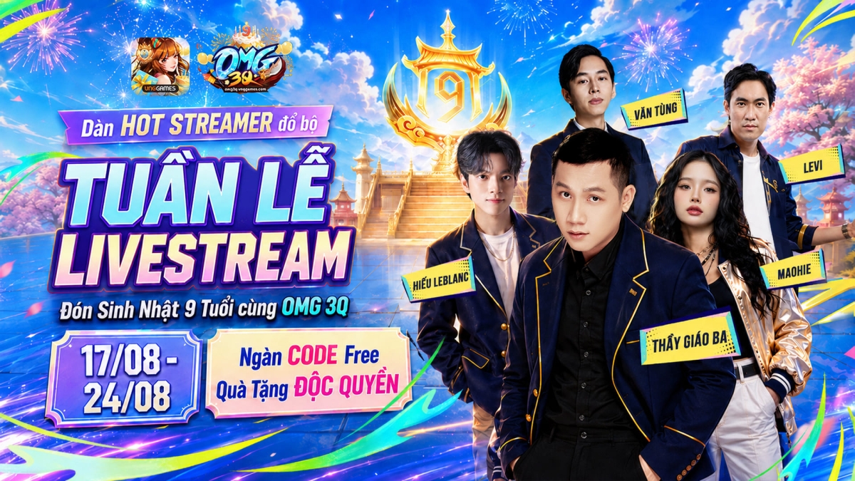 Tượng đài game Tam Quốc OMG 3Q đón sinh nhật 9 tuổi cực hoành tráng