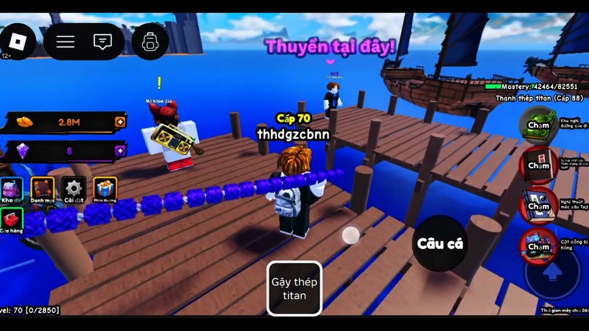 Cập nhật game để nhận quà và skin cần câu