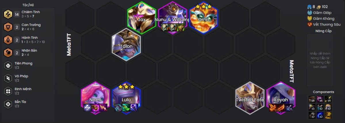 Đội hình Lulu reroll – Chòm Huy Hiệu