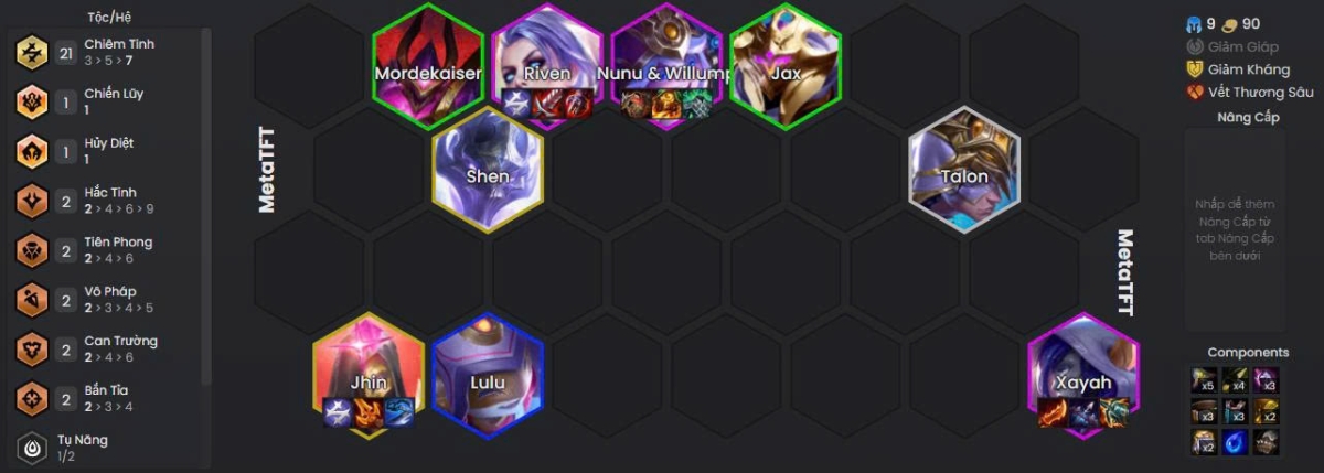 Đội hình 3 Chiêm Tinh + Jhin carry