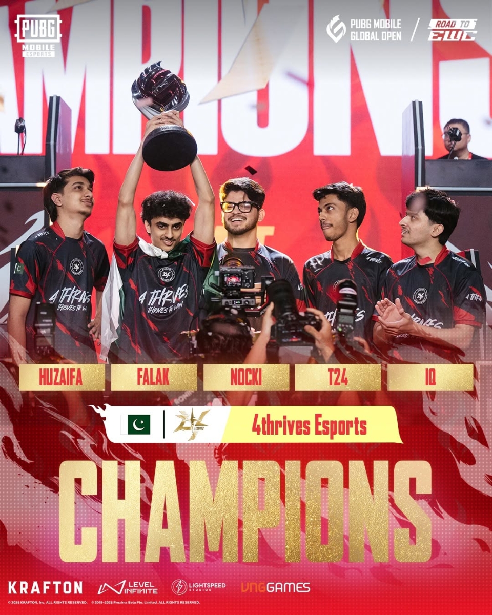 4thrives Esports, ULF Esports và FURIA Esports là 03 đội tuyển xuất sắc nhất sau hành trình 2026 PMGO Season 1 vừa qua