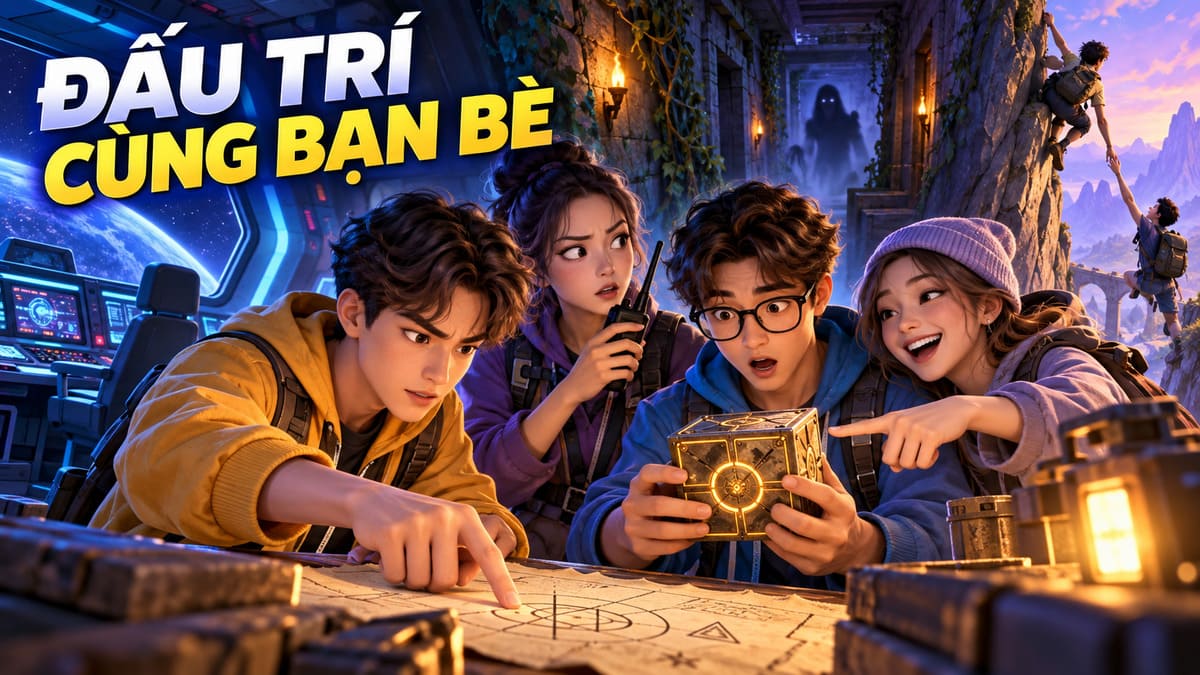 Top game đấu trí cùng bạn bè giờ giải lao, càng phối hợp càng vui