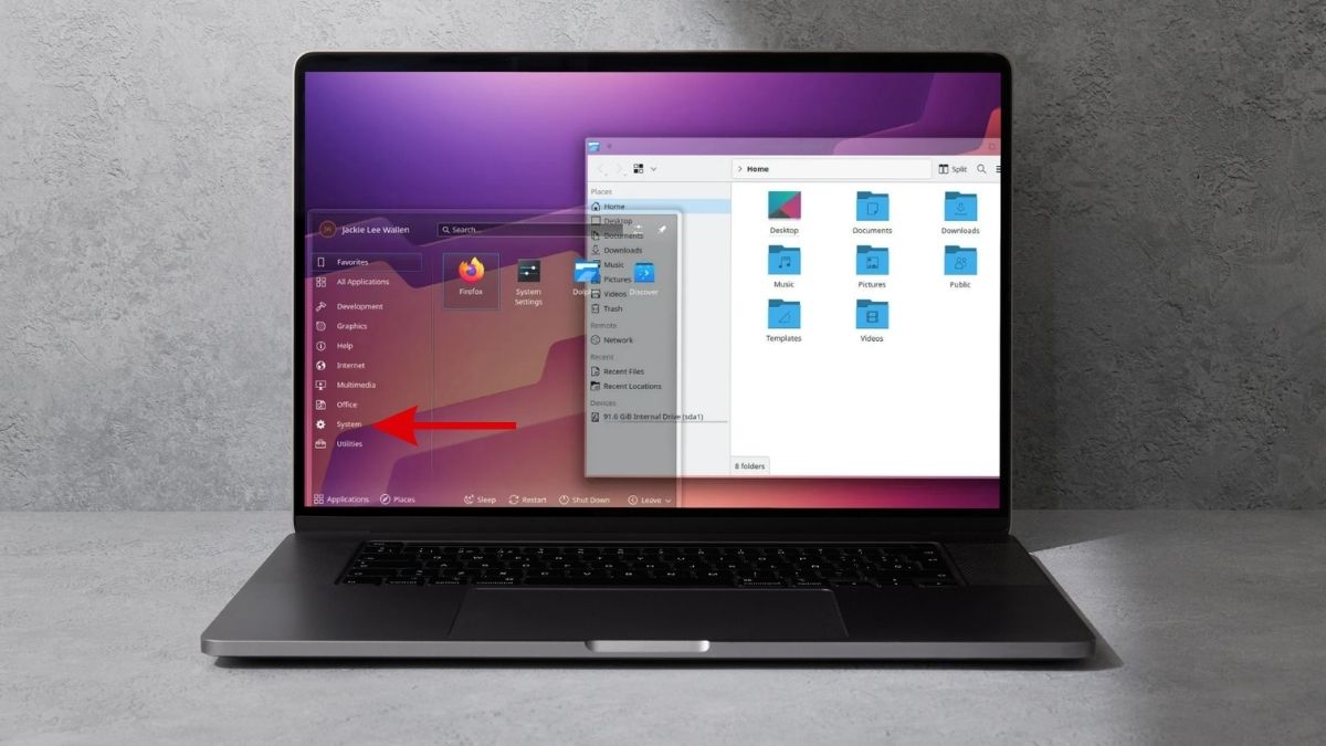 Vào mục Cài đặt hệ thống (System)