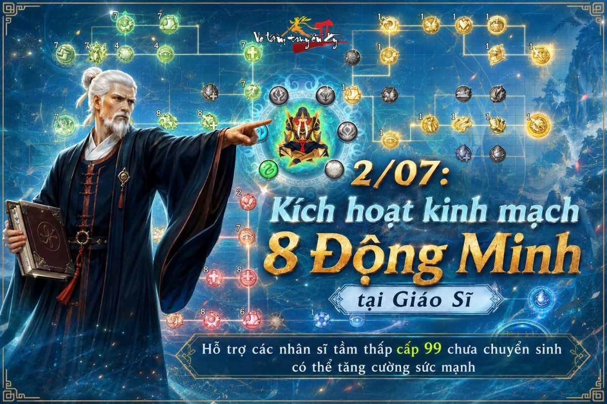 Kích hoạt kinh mạch 8 Động Minh tại Giáo Sĩ