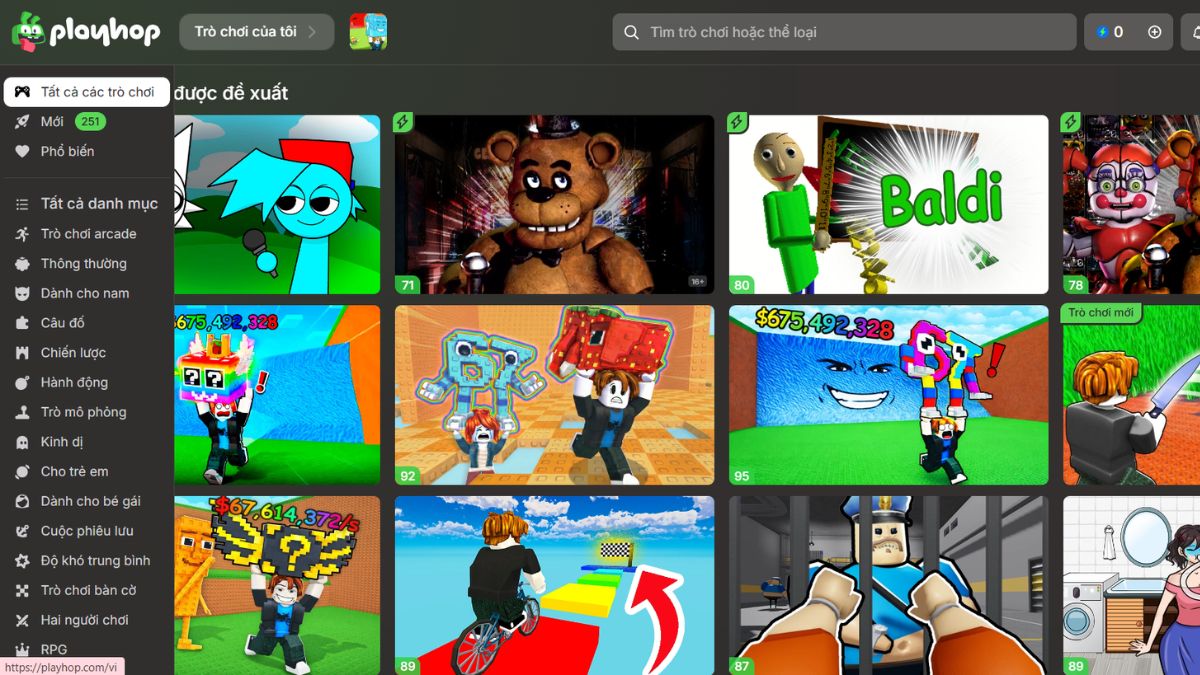 Trang chủ chính thức của Playhop