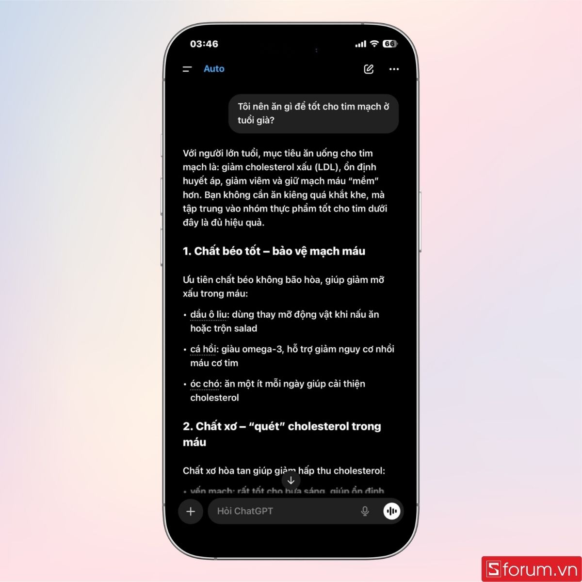 Nhập prompt hỗ trợ sức khỏe và sinh hoạt