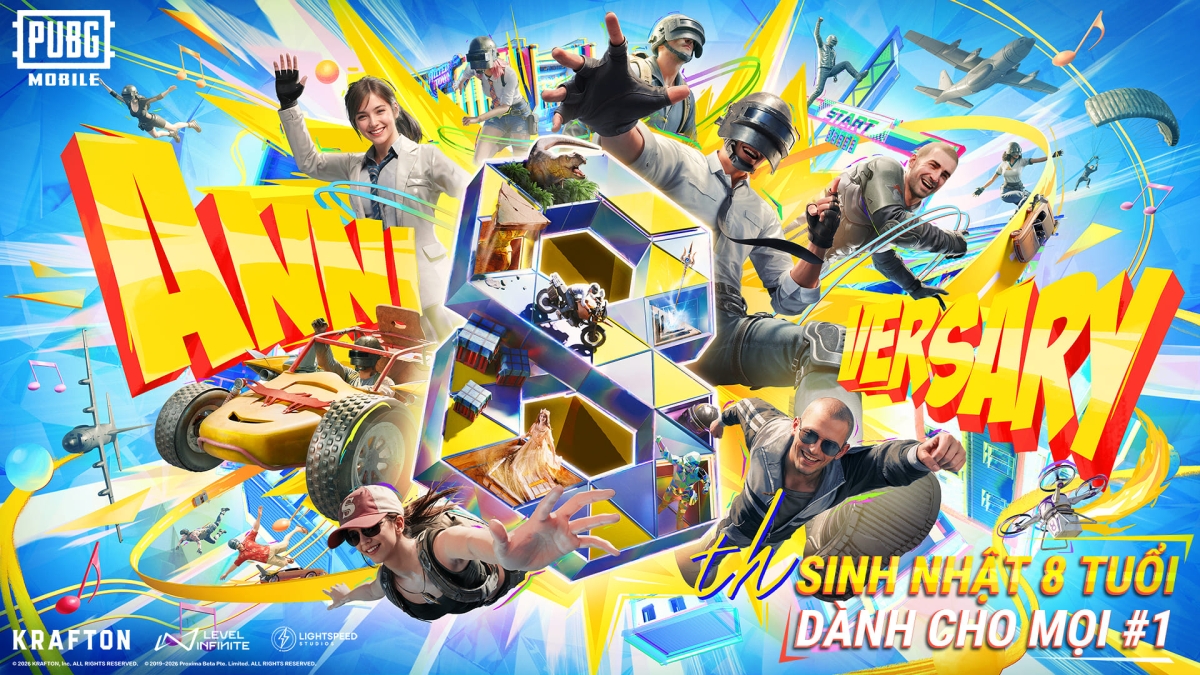 PUBG Mobile kỷ niệm sinh nhật 8 tuổi