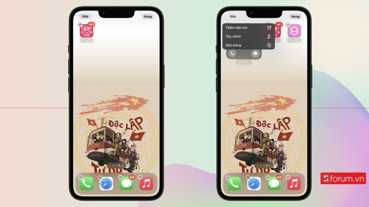Quay số nhanh trên iPhone bằng Widget - bước 1