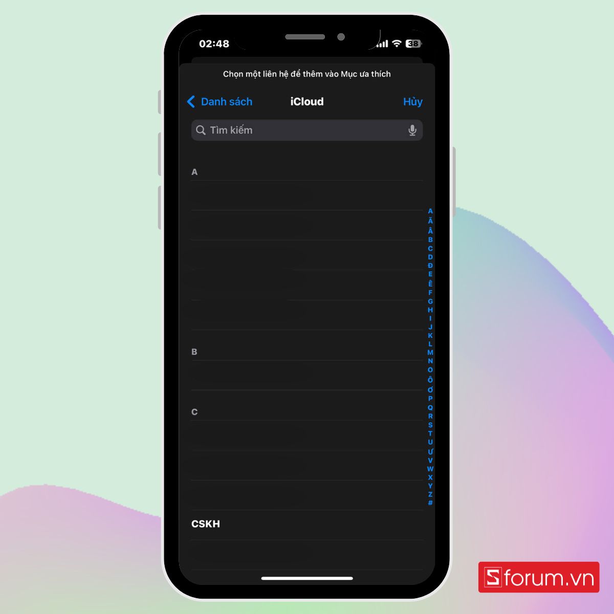 Quay số nhanh trên iPhone bằng mục ưa thích - bước 3