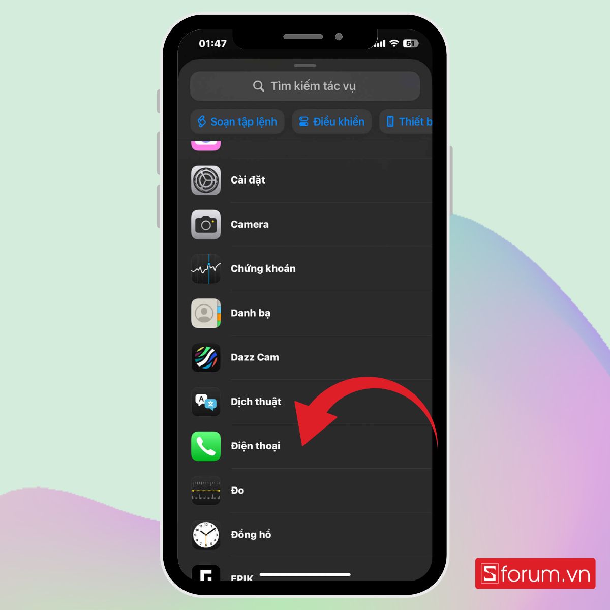 Quay số nhanh trên iPhone bằng Use key off - bước 3