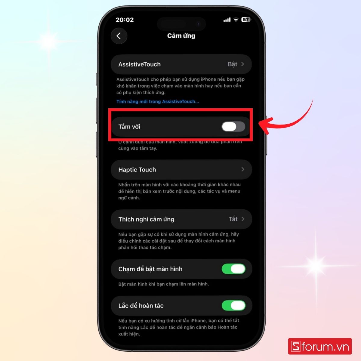 Cách bật/ tắt chế độ một tay Reachability trên iPhone là gì bước 3-1