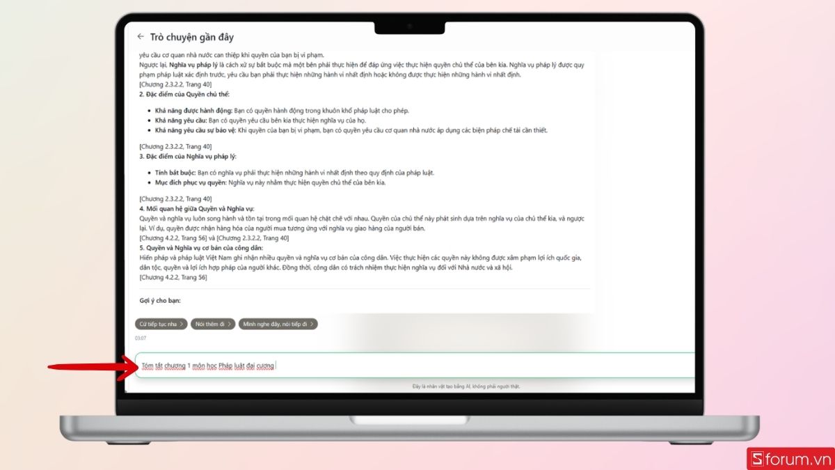 Đặt thêm câu hỏi và lưu lại nội dung để luyện tập
