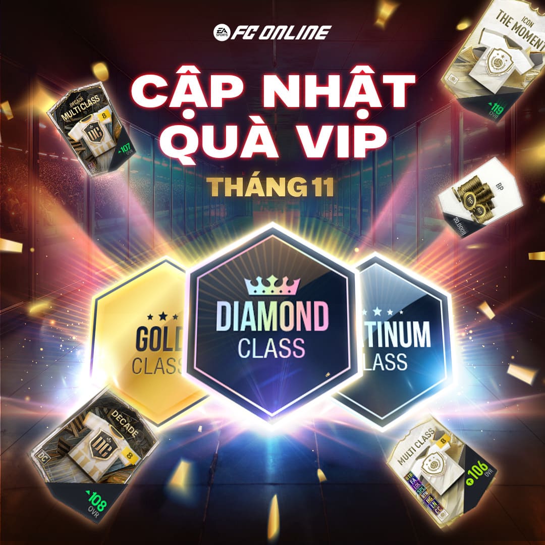 Cập nhật quà VIP tháng 11/2025