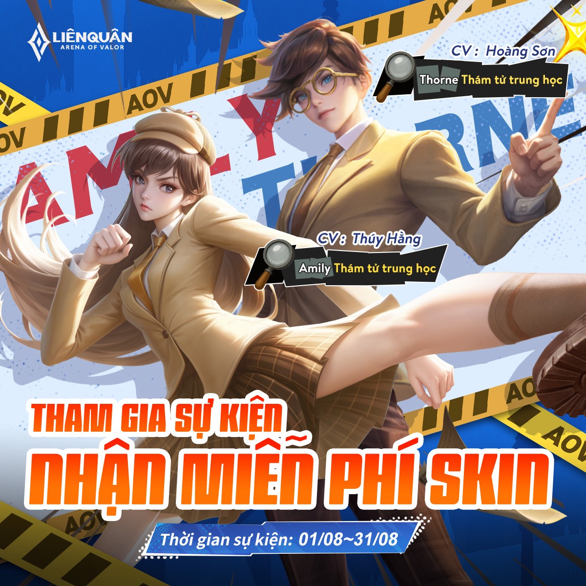 Garena free 2 skin Ran và Shinichi
