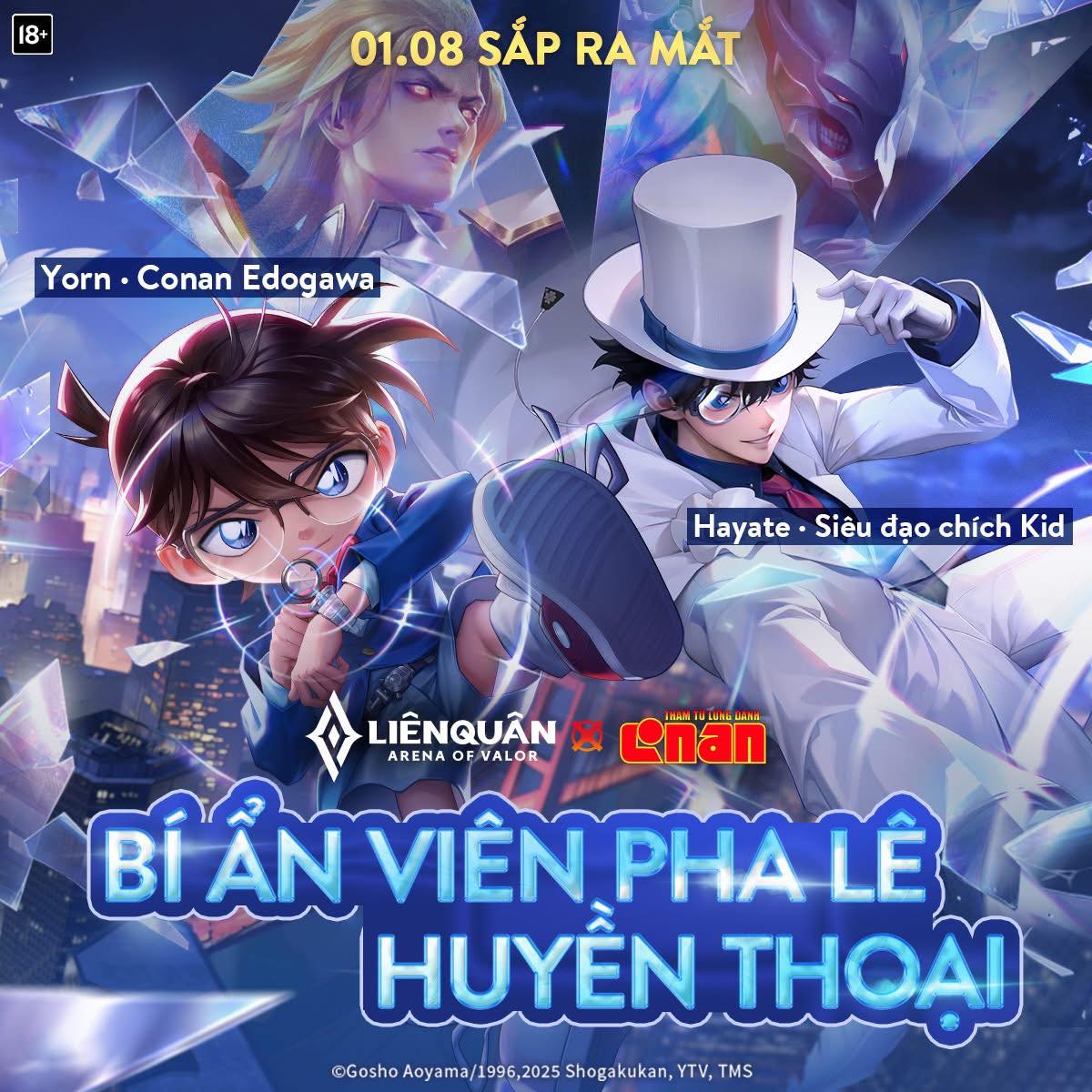 Skin hợp tác Liên Quân X Conan