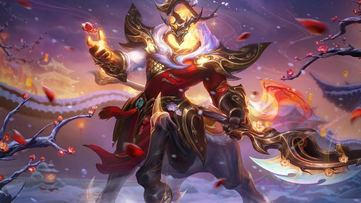 Skin Hecarim thuộc chủ đề Mai Tuyết Nghênh Xuân