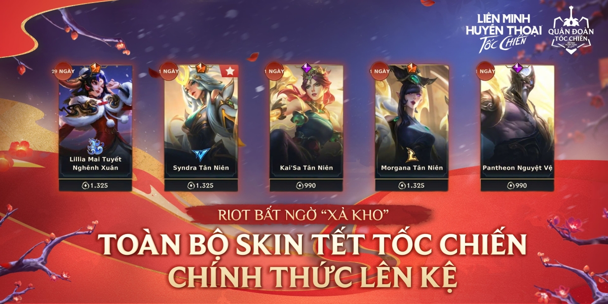 Tốc Chiến: Riot Games mở bán toàn bộ dòng skin Tết Nguyên đán 2026