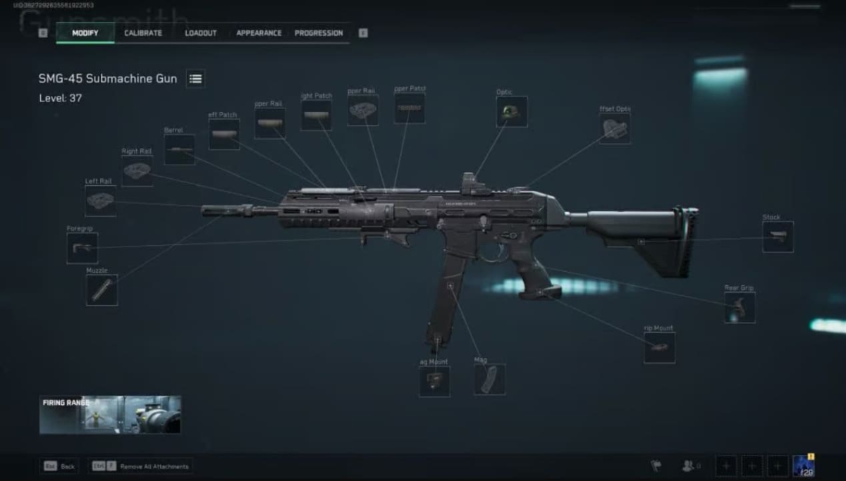 Bản build chi tiết cho SMG 45 trong Delta Force