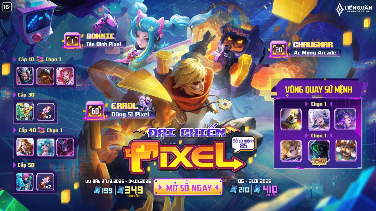 Sổ Sứ Mệnh Liên Quân Mùa 85 - Đại Chiến Pixel