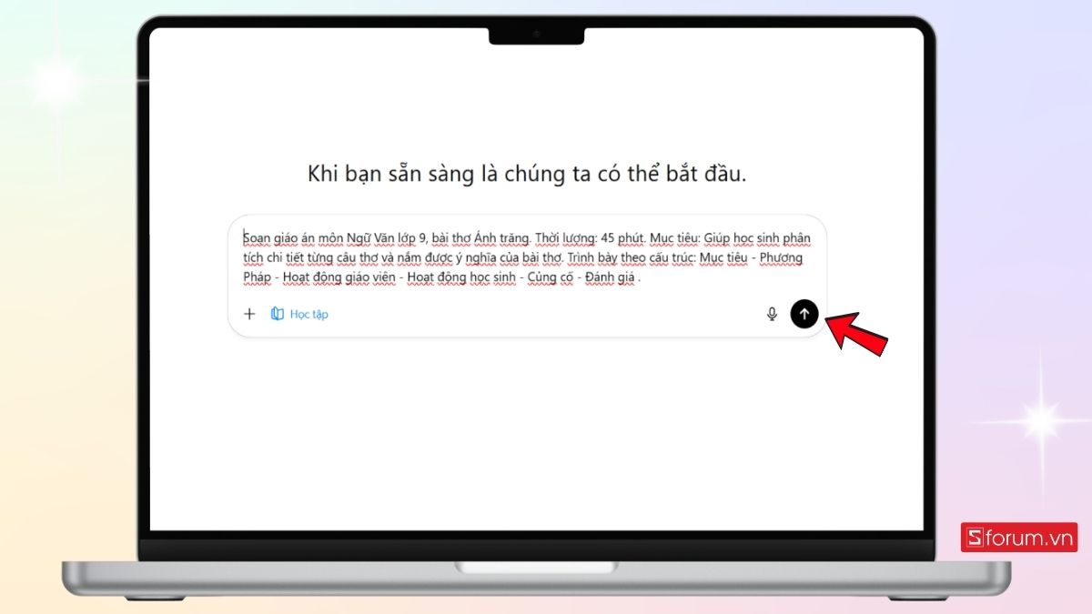 Nhập prompt cụ thể